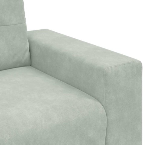 Zestaw Sof 3 pcs Jasnoszary 221 x 80 x 80 cm Aksamit