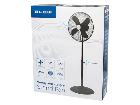 BLOW WENTYLATOR STOJĄCY 16" 60W CZARNY METALOWY