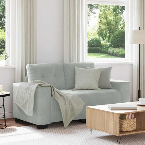 Sofa dwuosobowa Jasnoszara 160x77x82 cm Aksamit