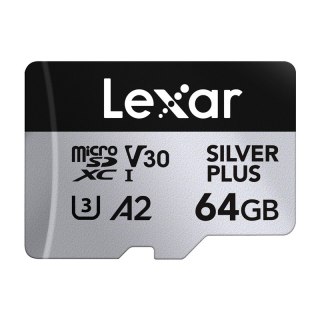 Karta pamięci Lexar High-Performance Silver Plus microSDXC 64GB + adapter