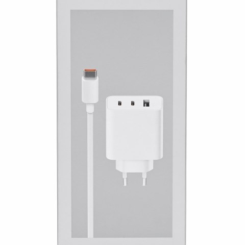 Ładowarka sieciowa Xiaomi 67W GaN Charger 2C1A EU Wall Charger, 3A, 1 x USB Type-A, 2 x USB Type-C, USB Type-C cable included, W