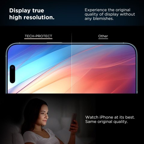 Szkło hartowane na iPhone 17 Pro Max z aplikatorem Quick Set+ czarne - 2 szt.