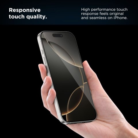 Szkło hartowane na iPhone 17 Pro Max z aplikatorem Quick Set+ czarne - 2 szt.