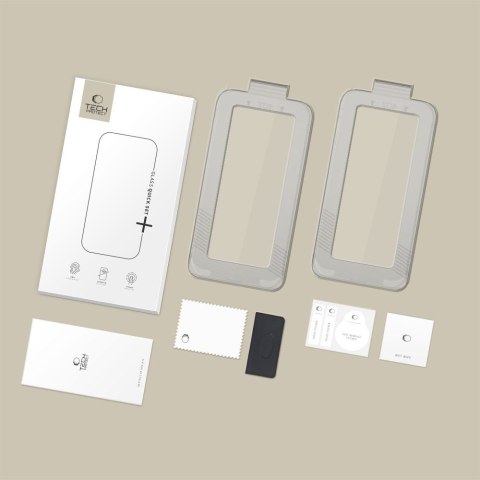 Szkło hartowane na iPhone 17 Pro Max z aplikatorem Quick Set+ czarne - 2 szt.