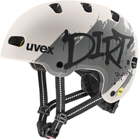 Kask rowerowy dziecięcy UVEX Kid 4 Style MIPS, dirt warm grey