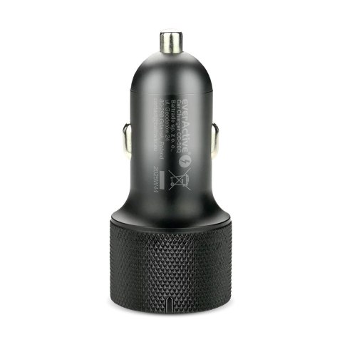 EVERACTIVE ŁADOWARKA SAMOCHODOWA 1X USB QC3.0, 1 X USB-C PD 75W CZARNA CC-50Q