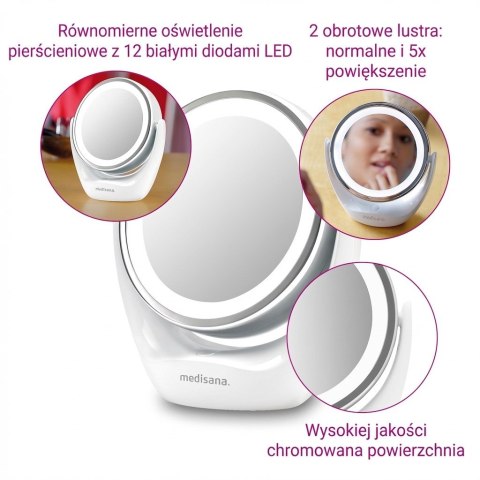 Lustro kosmetyczne Medisana 2w1 CM 835