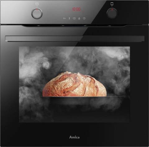 Piekarnik parowy AMICA ED47637BA+ X-TYPE STEAM 65 l | para | pyroliza | termoobieg | czarny