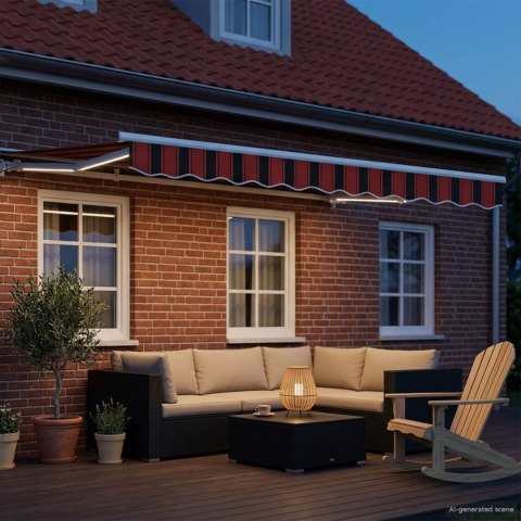 Ręczny ramowy zewnętrzny markizowy z LED 2,5 x 2 m