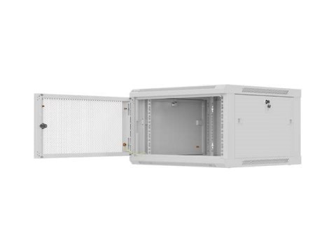 LANBERG SZAFA INSTALACYJNA RACK WISZĄCA 19" 6U 600X600 SZARA DRZWI PERFOROWANE (FLAT PACK)