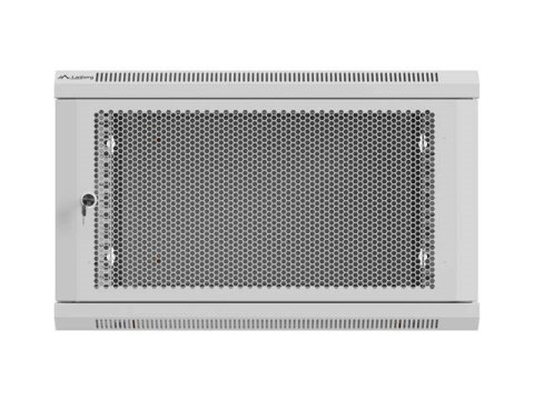 LANBERG SZAFA INSTALACYJNA RACK WISZĄCA 19" 6U 600X600 SZARA DRZWI PERFOROWANE (FLAT PACK)