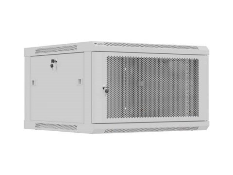 LANBERG SZAFA INSTALACYJNA RACK WISZĄCA 19" 6U 600X600 SZARA DRZWI PERFOROWANE (FLAT PACK)