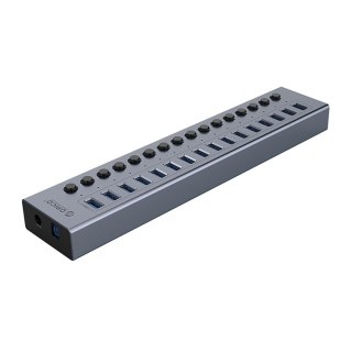 Hub BT2U3-16AB z włącznikami 16x USB-A - szary