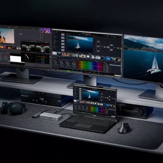 Kabel przewód USB-C USB4 Thunderbolt5 80Gbps 240W 1m - czarny