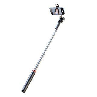 Selfie stick teleskopowy statyw do zdjęć z podwójną lampą i uchwytem na telefon 1.75m