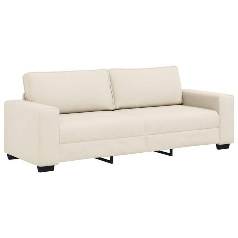 Sofa 3 pcs Beżowy 221 x 80 x 82 cm Tkanina lniana