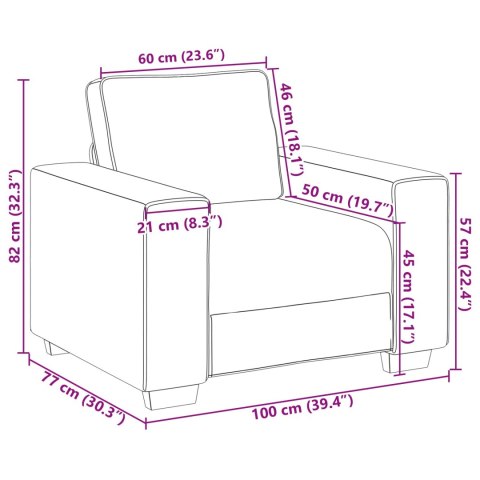 Sofa 3 pcs Beżowy 221 x 80 x 82 cm Tkanina lniana