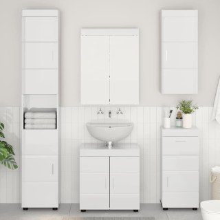 VidaXL Zestaw mebli łazienkowych TULUM 5 pcs Wysoki połysk biały