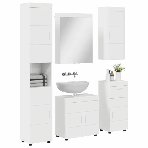 Zestaw mebli łazienkowych TULUM 5 pcs Wysoki połysk biały