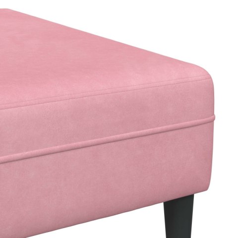 Sofa 3 pcs Różowy 250 x 188 x 76 cm Aksamit