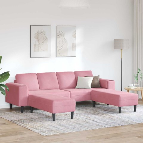 Sofa do salonu 3 pcs Różowy 250 x 188 x 76 cm