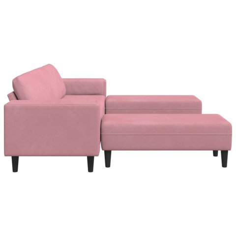 Sofa do salonu 3 pcs Różowy 250 x 188 x 76 cm