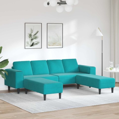 Sofa do salonu 3 pcs Turkusowy 250 x 188 x 76 cm