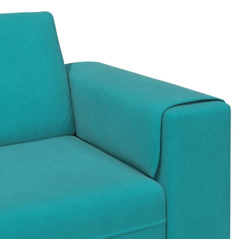 Sofa do salonu 3 pcs Turkusowy 250 x 188 x 76 cm
