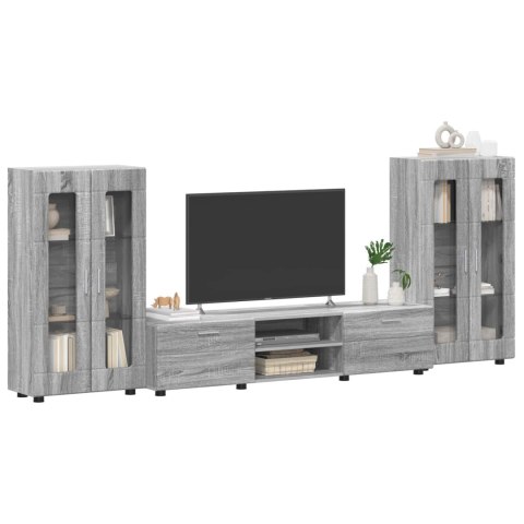 Zestaw szafek RTV z szufladą z półką FLORIN 3 pcs Szary Sonoma