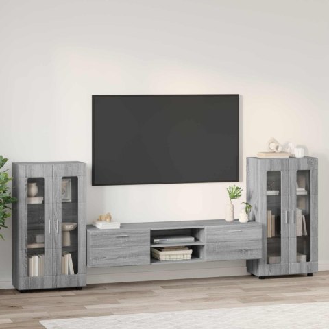 Zestaw szafek RTV z szufladą z półką FLORIN 3 pcs Szary Sonoma