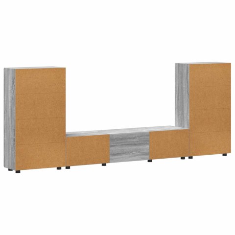 Zestaw szafek RTV z szufladą z półką FLORIN 3 pcs Szary Sonoma