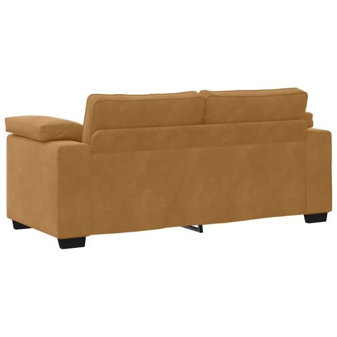 Sofa dwuosobowa, brązowa, 180x77x82 cm, aksamit