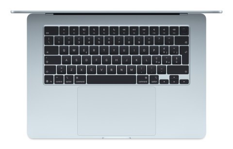 Apple MacBook Air 15,3"Retina 500nit M4 chip with 10-core CPU + 10-core GPU 16GB SSD512 2xTB4 BLKB 1Y Sky Blue (WYPRZEDAŻ)
