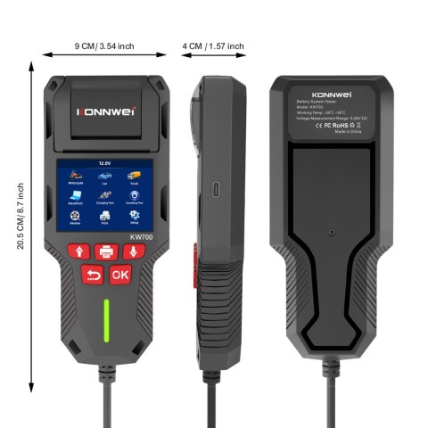 Miernik, tester baterii Konnwei KW700
