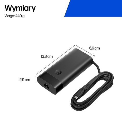 Zasilacz sieciowy HP 140W Laptop Charger USB-C czarny B7NM4AA
