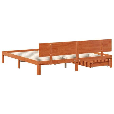 Ramka łóżka Woskowy Brąz 180 x 200 cm Lite drewno sosnowe