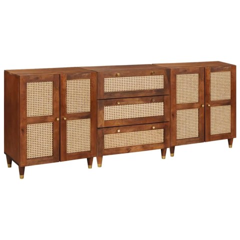 Zestaw Komód 3 pcs Brązowy 180 x 33 x 75 cm Drewno z mango