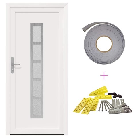 Drzwi Frontowe Biały 108 x 208 cm PVC