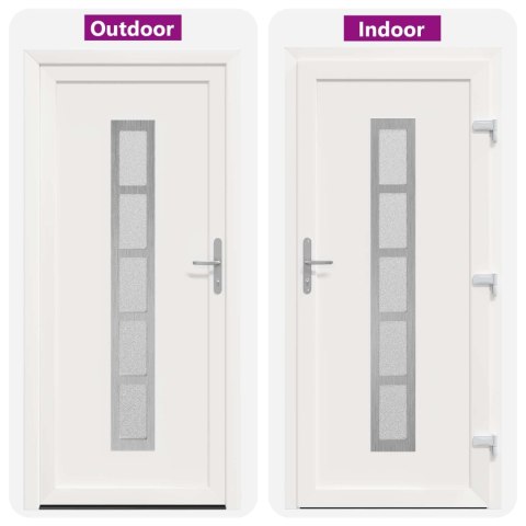 Drzwi Frontowe Biały 88 x 200 cm PVC