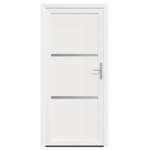 Drzwi Frontowe Biały 88 x 200 cm PVC