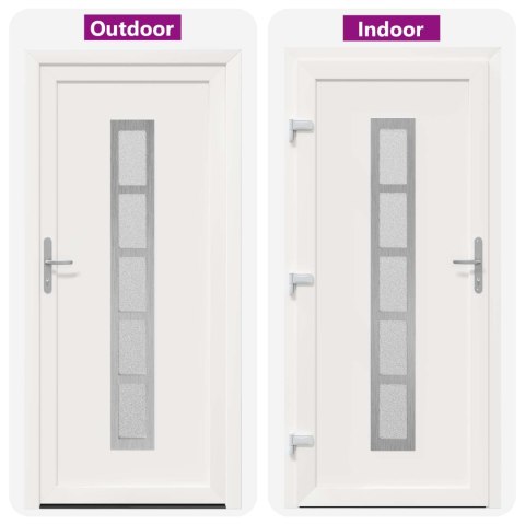 Drzwi Frontowe Biały 98 x 208 cm PVC