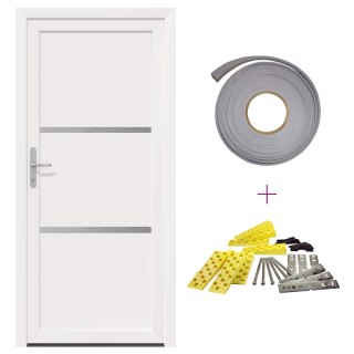 VidaXL Drzwi Frontowe Biały 98 x 208 cm PVC