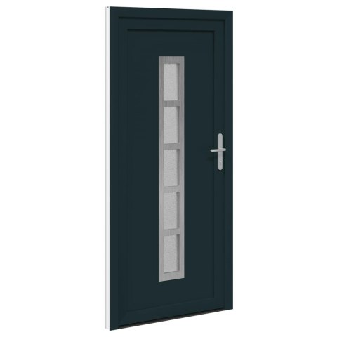 Drzwi Frontowe antracytowy 88 x 200 cm PVC