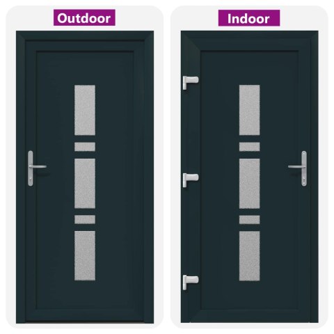 Drzwi Frontowe antracytowy 98 x 200 cm PVC