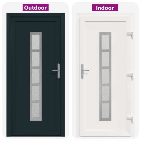 Drzwi Frontowe antracytowy 98 x 208 cm PVC