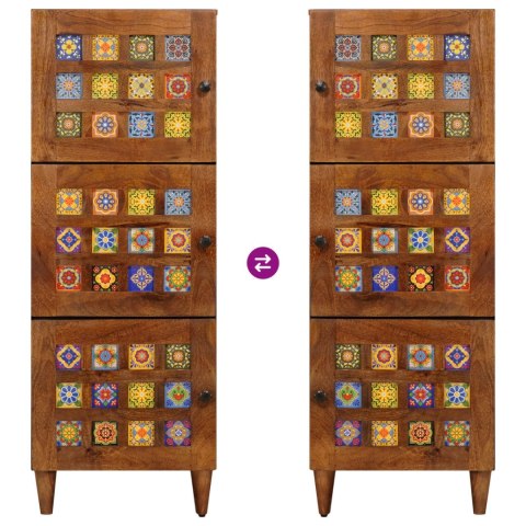 Highboard orzech włoski 40 x 33 x 110 cm Drewno z mango
