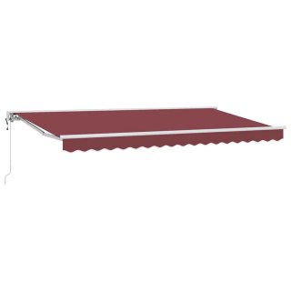 VidaXL Rama markizy bordowy 350 x 200 cm Poliester z powłoką PU