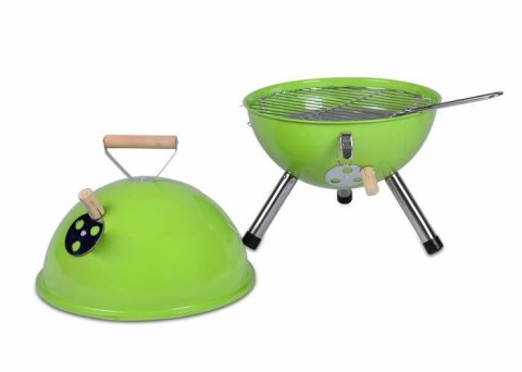Kolorowy kulisty grill przenośny - zielony