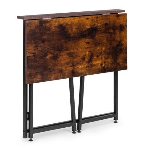 Biurko komputerowe składane 80x45 cm stolik pod laptopa loft postarzany orzech ModernHome