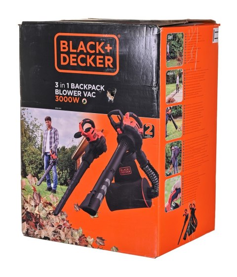 Odkurzacz do liści 3000W BEBLV300-QS Black+Decker (OUTLET)